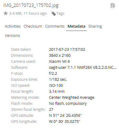 Metadata screenshot 1