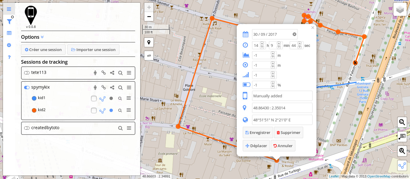 PhoneTrack screenshot 2