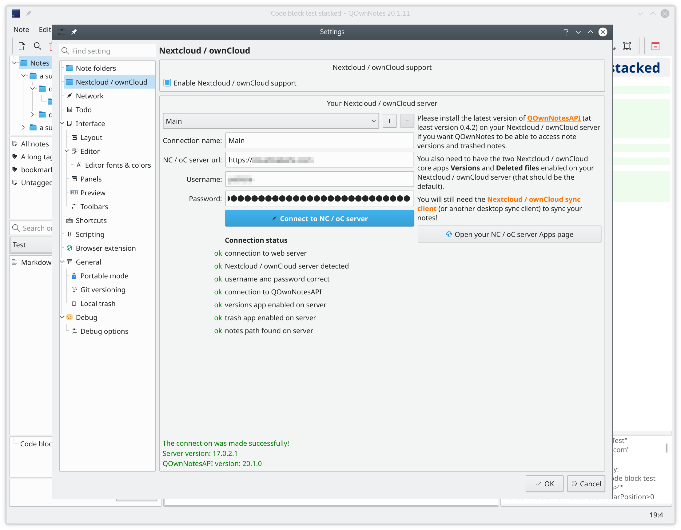 QOwnNotesAPI screenshot 1