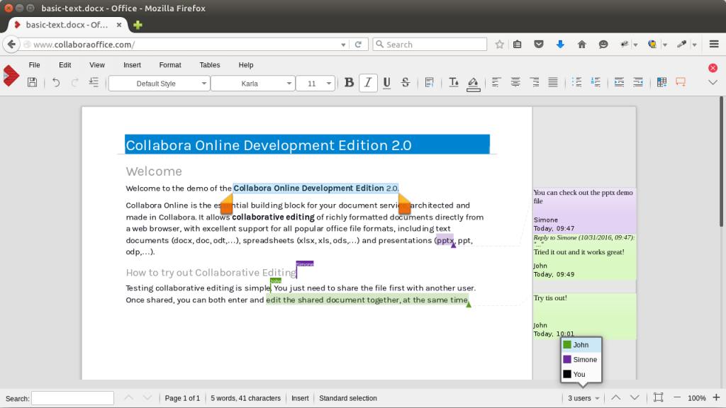 Collabora Online screenshot 1