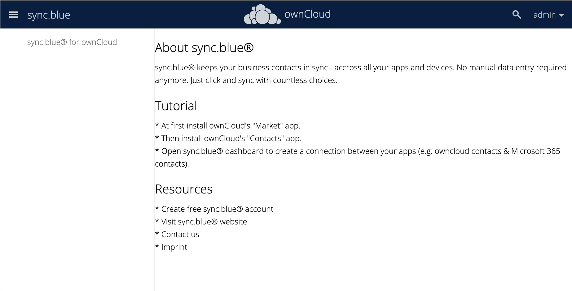 sync.blue screenshot 1
