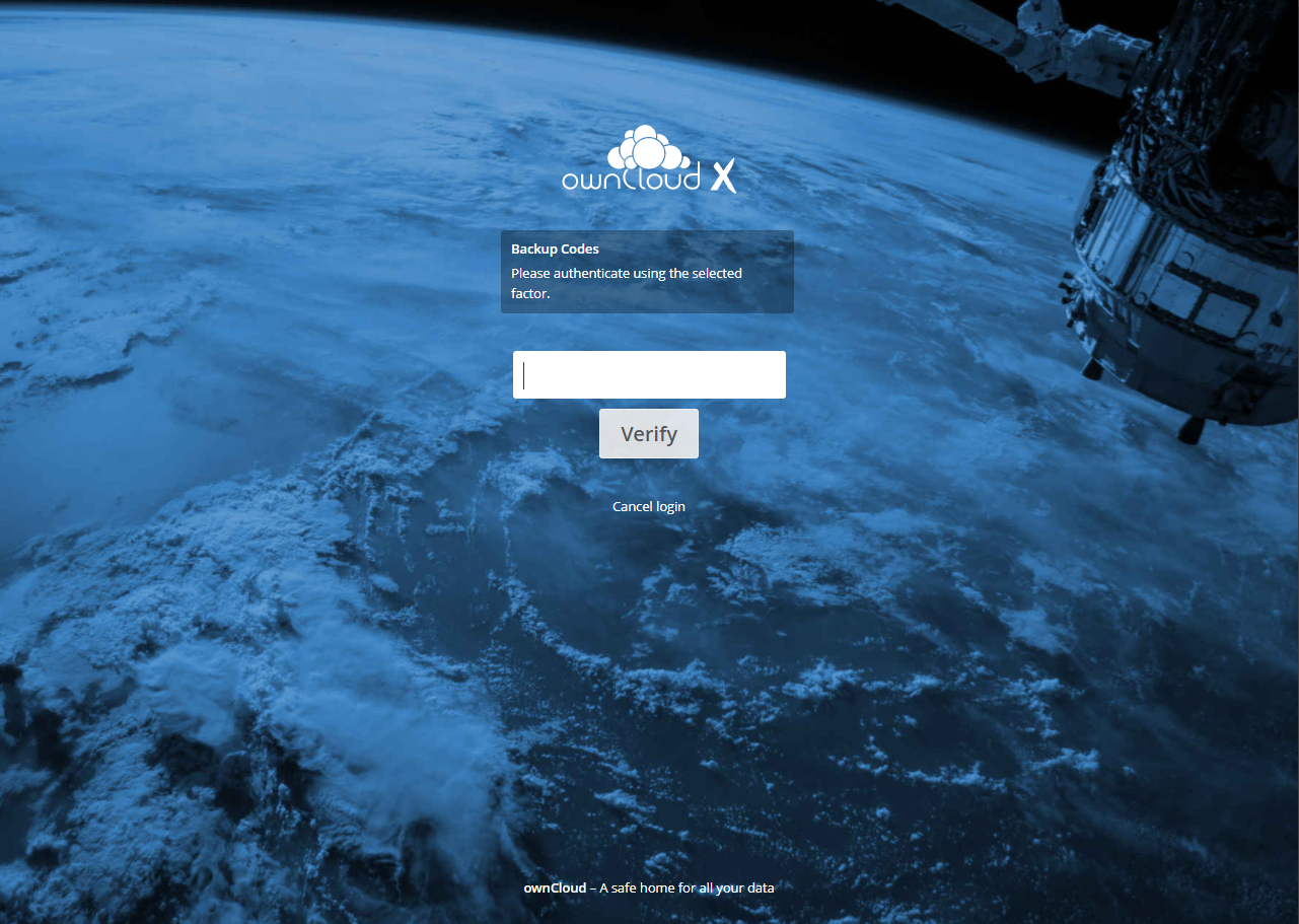 Two factor backup codes screenshot 2