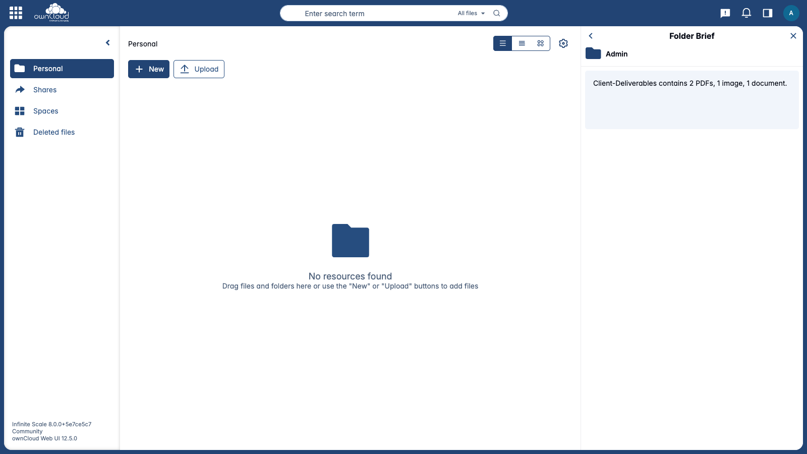 Instant file-type breakdown appears automatically when no AI endpoint is configured