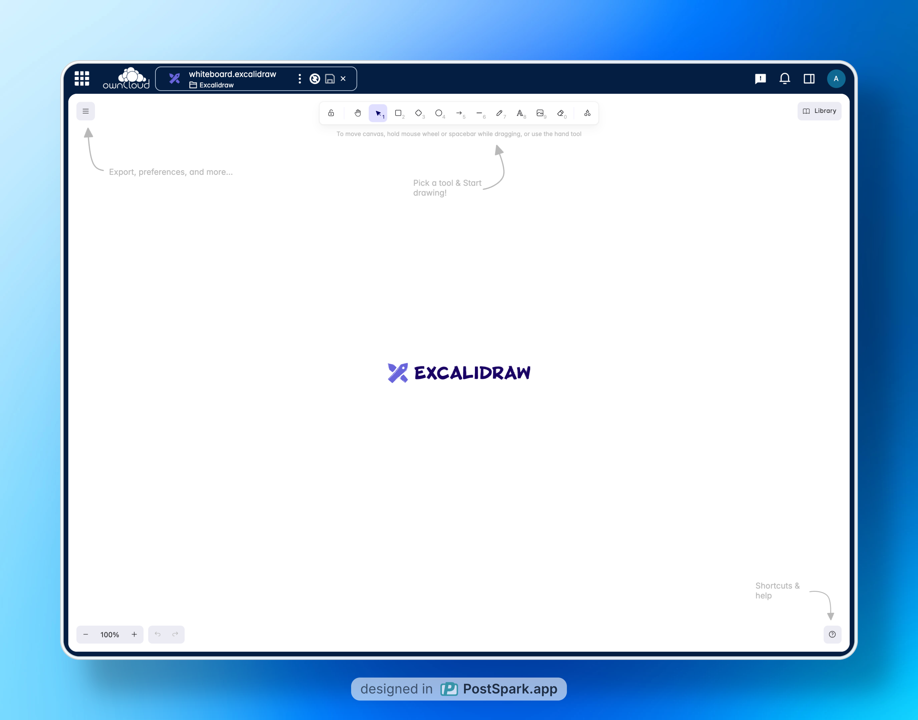 Create a new diagram on fully interactive whiteboard.
